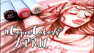 April Copic Colors - 3 MARKER CHALLENGE - MissKerrieJ - #copiccolors
