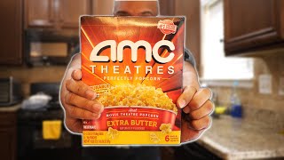 AMC Theaters EXTRA Butter Microwave Popcorn Review!