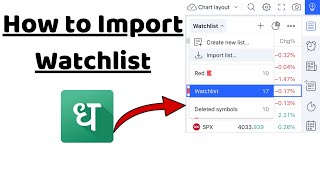 How to Import Watchlist in Dhan Trading Platform ||