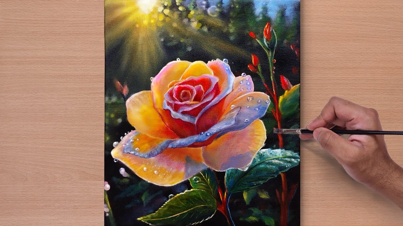 Easy Painting Of A Rose