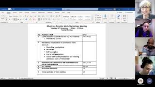 Care Provider Q+A Session 16.11.2021