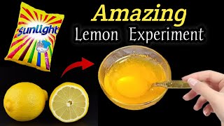 🔥🔥Amazing Lemon 🍋 Experiment😱😱  | Haldi vs Lemon Experiment | Colour changing experiment🤯🤯 |#shorts