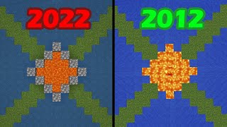 minecraft in 2012 vs now