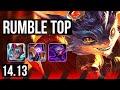 RUMBLE vs K'SANTE (TOP) | Rank 6 Rumble, 11/2/4, Rank 21 | EUW Challenger | 14.13