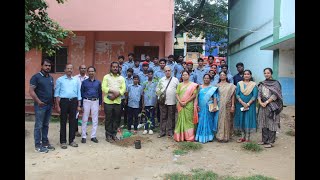 PASUMAI MOORTHY   PLANTATION DRIVE WITH NSS STUDENTS AT M G R NAGAR SCHOOL