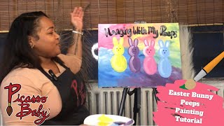 Easter Bunny Peeps | Painting Tutorial | Paint & Sip at Home!