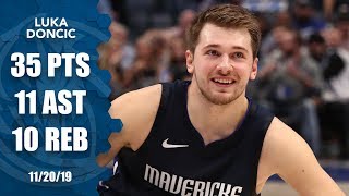 Luka Doncic outscores Warriors in 1st Qtr, records historic triple-double | 2019-20 NBA Highlights