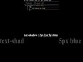 Text Shadow CSS