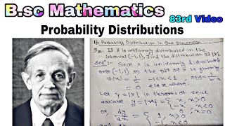 Probability Distribution in One Dimension | 83rd Video #probability #bscmaths #maths