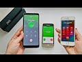 Samsung Galaxy A8 Plus  vs J2 & IPhone 5S / Conference call & incoming & outgoing calls & on hold