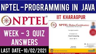 NPTEL: Programming In Java Assignment 3 Solutions |Week 3 Quiz and Programming Questions & Solutions