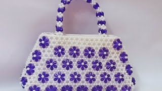 beautiful flower beaded purse/bag