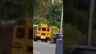 School Bus pickup students ahead in USA #schoolbus #students #safe #usa #shorts