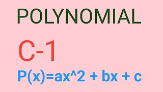 Anu iris | Lec-21 | Polynomial C-1