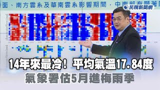 快新聞／14年來最冷！今年冬天平均氣溫17.84度　氣象署估5月進梅雨季－民視新聞