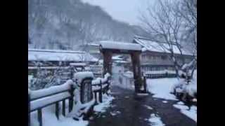 [大雪] 宝川温泉 汪泉閣  つり橋の景色