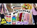 Using only *PURPLE* & *MULTICOLOR* things for 24 hours!!!💜🤩 | Riya's Amazing World