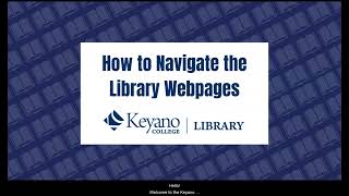 How to Navigate the Library Webpages