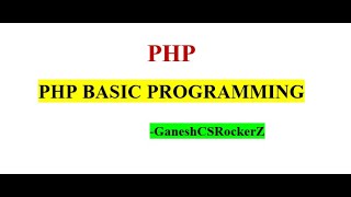 PHP - Basic Programming, variable creation explained in Tamil.
