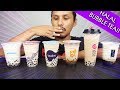 aku cuba semua jenis HALAL bubble tea (mukbang malaysia) TEALIVE, CHATIME, COOL BLOG, FAMILY MART