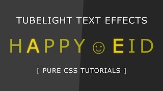 Css Tubelight Text Effect - Html Css Blinking Text Animation - Pure CSS Tutorials