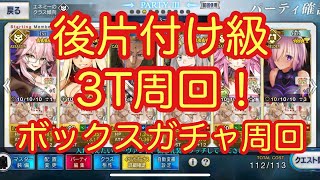 【FGO】6枚積み/4スキル/3T周回 パーティー食材集め 後片付け級