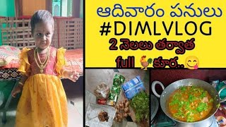 #diml #vlog ఆదివారం పనులు 🤣10 సంవత్సరాల తరువాత పరుపు ఉతికాము 😳2 నెలల తర్వాత full 🐓 కూర ,😏