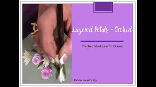 FolkArt One Stroke Practice Strokes With Donna - Layered Petals - Orchid | Donna Dewberry 2021