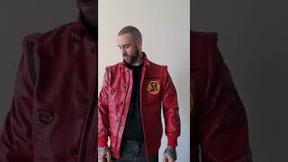 Mens Cobra Kai Johnny Red Retro Leather Jacket - Luca Designs