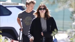 Kaia Gerber and her boyfriend Austin Butler pack their bags for a trip out of Los Angeles