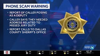 Dallas County Sheriff's Office warns of scam involving missed jury duty