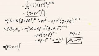 Binomial Probability Distribution - Mean, Variance and Moment Generating Function