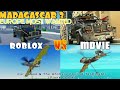 Madagascar 3 Europe Most Wanted Car Chase & Animals Control Terminator (Plane Crash) ROBLOX Vs MOVIE