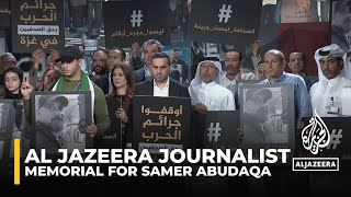 Al Jazeera holds memorial for Samer Abudaqa
