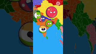 ||India ka सपना dangerous 😡||Nepal Pakistan #countryballs #army #map #earthball