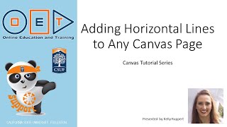 Adding Horizontal Lines to Any Canvas Page