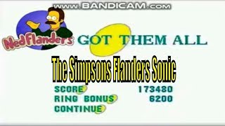 The Simpsons Flanders as Sonic the hedgehog,