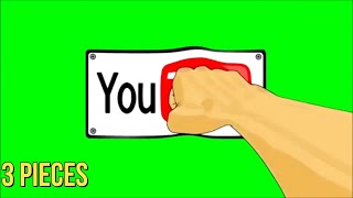 Punching Youtube Green Screen Subscribe Button / 3 PIECES