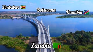 The Only Place In The Entire World Where 4 Countries Meet.Kazungula Kasane Bridge.🌉