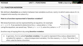 1.2 - Function Notation (MCR3U)