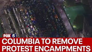 Columbia University extends deadline to remove protest encampments