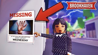 THING IS MISSING! Wednesday Addams Roblox Brookhaven Mini-Movie Roleplay #brookhavenrp #wednesday