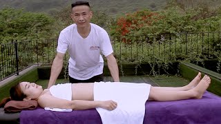 Gentle abdominal massage for bloating, constipation and lymph nodes