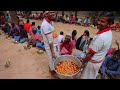 32 kg big size sea tangra fish recipe big sea fish u0026 mutton curry cooking for village people