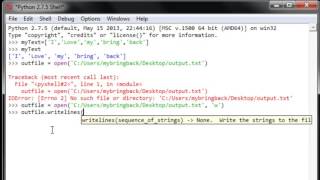 Learn Python Programming Tutorial 14 Writing Text to a File