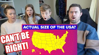 New Zealand Family Reacts to How BIG is the USA Actually?