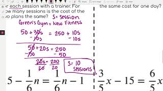 2.4 Equations with Variables on Both Sides