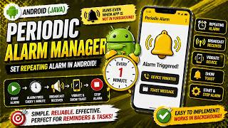 ANDROID - PERIODIC ALARM MANAGER TUTORIAL IN JAVA ||