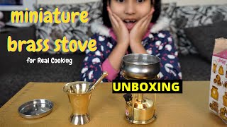 Steel home miniature brass combo of stove  / #UNBOXING / HINDI | #LearnWithPari