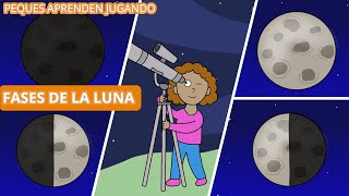 Las fases de la Luna para niños y sus movimientos de traslación y rotación  Video de Peques Aprenden